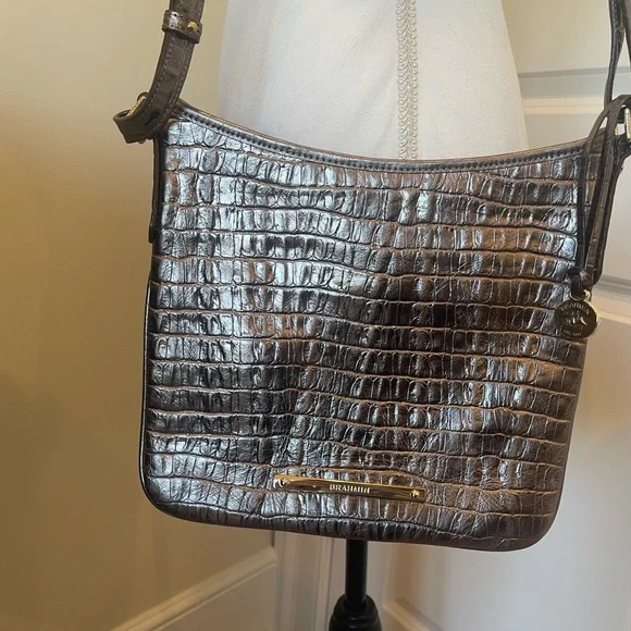 Brahmin Katie Crossbody Slim Metallic - Picture 2 of 9